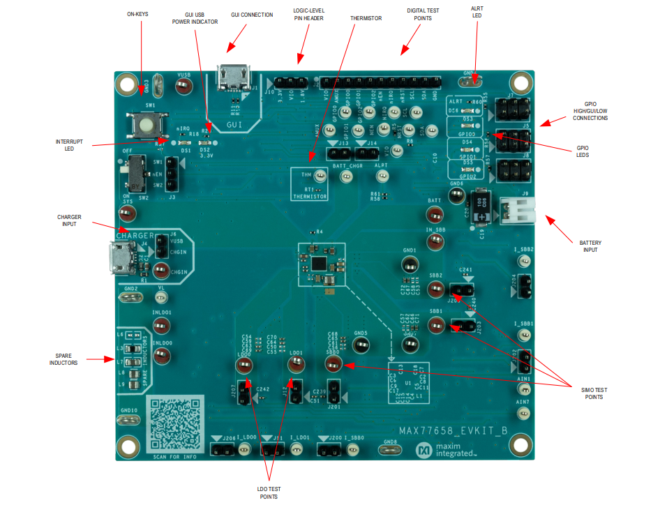 Analog Devices / Maxim Integrated MAX77658EVKIT Evaluation Kit